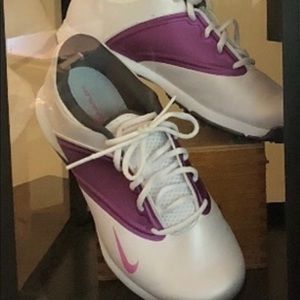 Nike Ladies Lunar Saddle Golf Shoes White/Violet 6.5 Women’s